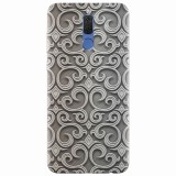 Husa silicon pentru Huawei Mate 10 Lite, Baroque Silver Pattern