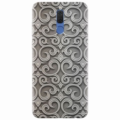 Husa silicon pentru Huawei Mate 10 Lite, Baroque Silver Pattern foto