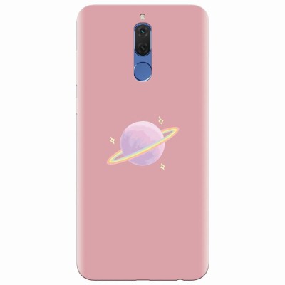 Husa silicon pentru Huawei Mate 10 Lite, Saturn On Pink foto