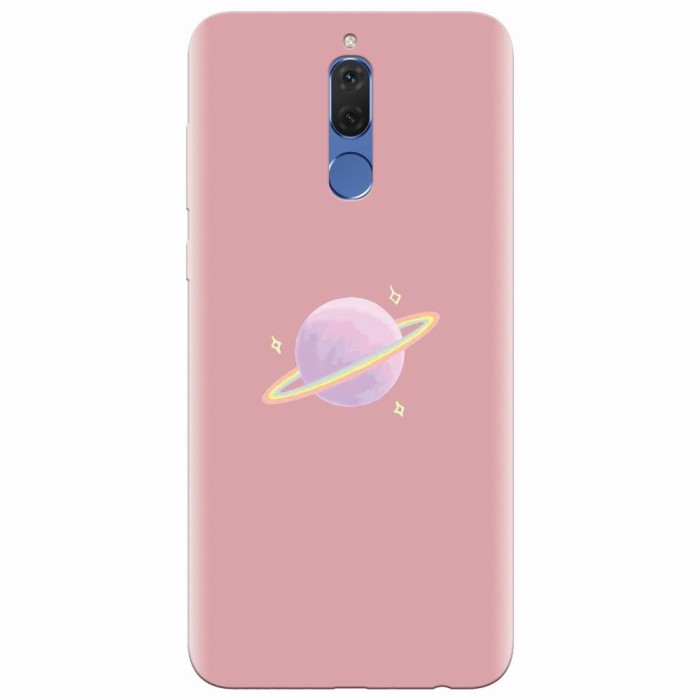 Husa silicon pentru Huawei Mate 10 Lite, Saturn On Pink