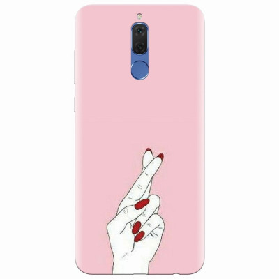 Husa silicon pentru Huawei Mate 10 Lite, Pink Finger Cross foto