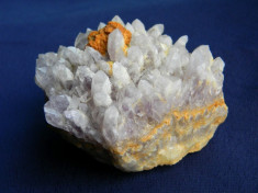 Specimen minerale - AMETIST CU SIDERIT SI LIMONIT (B15) foto