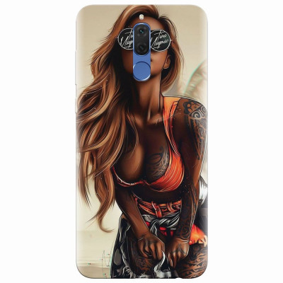 Husa silicon pentru Huawei Mate 10 Lite, Tattoed Girl foto