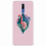 Husa silicon pentru Huawei Mate 10 Lite, Flamingo With Sunglass