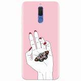 Husa silicon pentru Huawei Mate 10 Lite, Butterfly In Hand