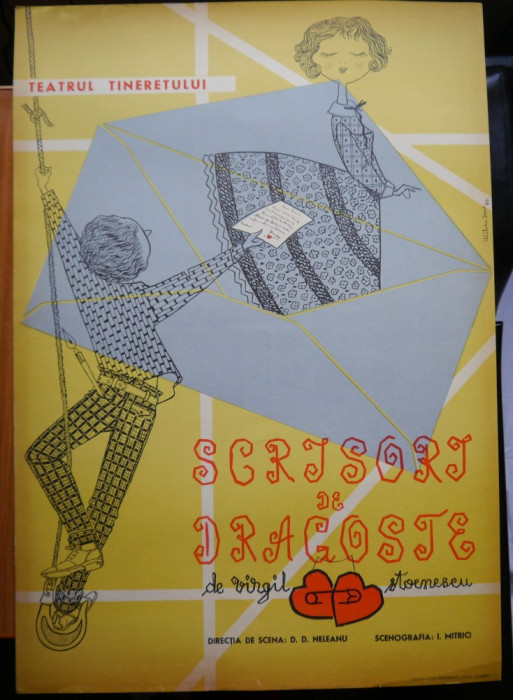 Teatrul Tineretului, Afisul piesei Scrisori de dragoste, de Virgil Stoenescu