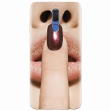 Husa silicon pentru Huawei Mate 10 Lite, Finger Purple Nailpolish Girl Lips