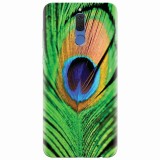 Husa silicon pentru Huawei Mate 10 Lite, Peacock Feather Green Blue