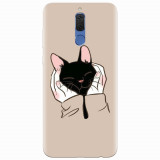 Husa silicon pentru Huawei Mate 10 Lite, Th Black Cat In Hands