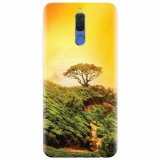 Husa silicon pentru Huawei Mate 10 Lite, Hill Top Tree Golden Light
