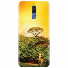 Husa silicon pentru Huawei Mate 10 Lite, Hill Top Tree Golden Light