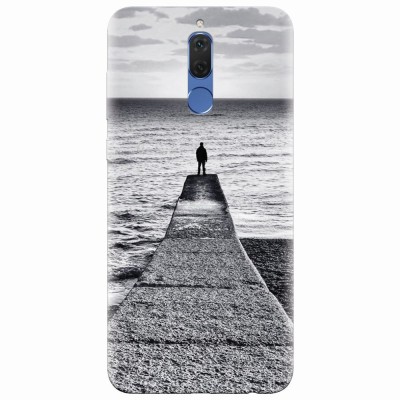 Husa silicon pentru Huawei Mate 10 Lite, Abstract Dock Man Grey foto