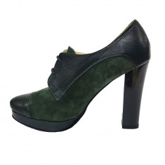 Botine dama, din piele naturala, Botta, 486-06-05, verde, marime: 37 foto