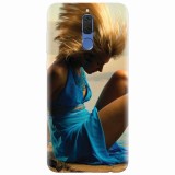 Husa silicon pentru Huawei Mate 10 Lite, Girl In Blue Dress