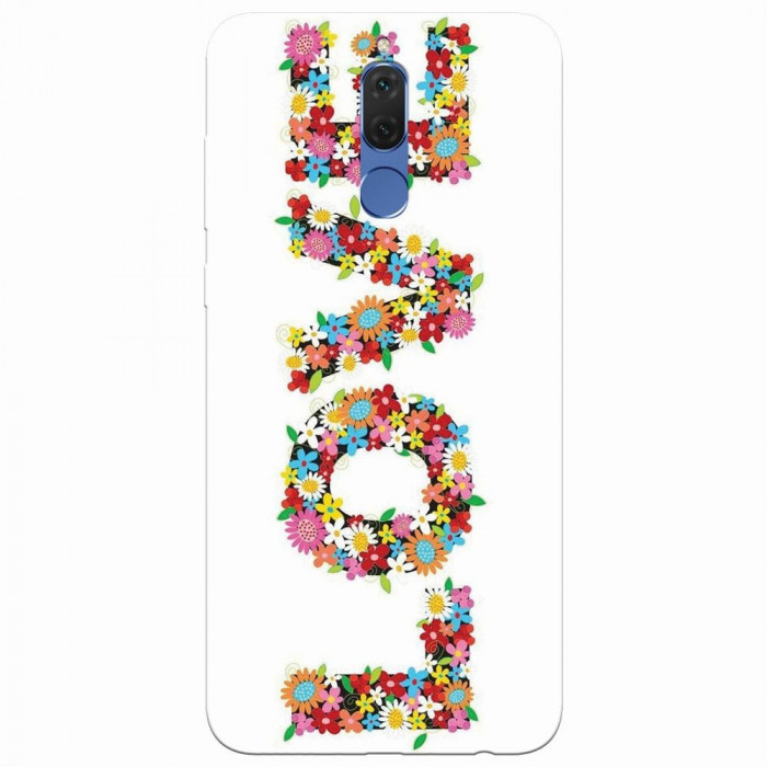 Husa silicon pentru Huawei Mate 10 Lite, Love Made By Flowers