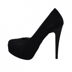 Pantofi dama, din piele naturala, Neno, 5612-1, negru, marime: 33 foto
