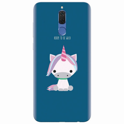 Husa silicon pentru Huawei Mate 10 Lite, Horn To Be Wild Cute Unicorn foto