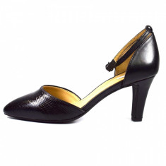 Pantofi dama, din piele naturala, Geox, D52M8C-01-06, negru 35 foto