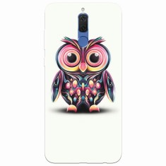 Husa silicon pentru Huawei Mate 10 Lite, Colorful Owl Illustration