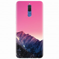 Husa silicon pentru Huawei Mate 10 Lite, Mountain Peak Pink Gradient Effect