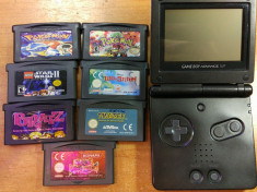 Consola Game Boy Advance SP + 7 jocuri foto
