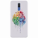 Husa silicon pentru Huawei Mate 10 Lite, Paint Illustration Lion Head