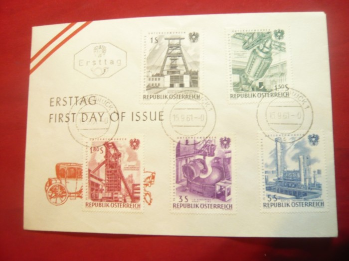 Plic FDC Industria de Stat 1961 Austria