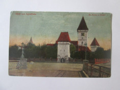 Agnita/Sibiu,carte postala circulata 1924 foto