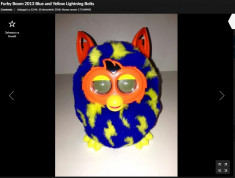 Furby Boom 2013 Blue and Yellow Lightning Bolts foto