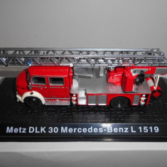 Macheta Pompieri Mercedes-Benz L 1519 METZ DLK 30 1:72