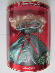 Papusa Barbie-Happy Holidays 1995-Christmas-Mattel 14123-NOU-Editie Speciala foto