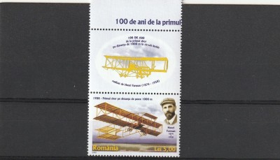 100 de ani prim zbor, Nr lista 1793a Romania . foto
