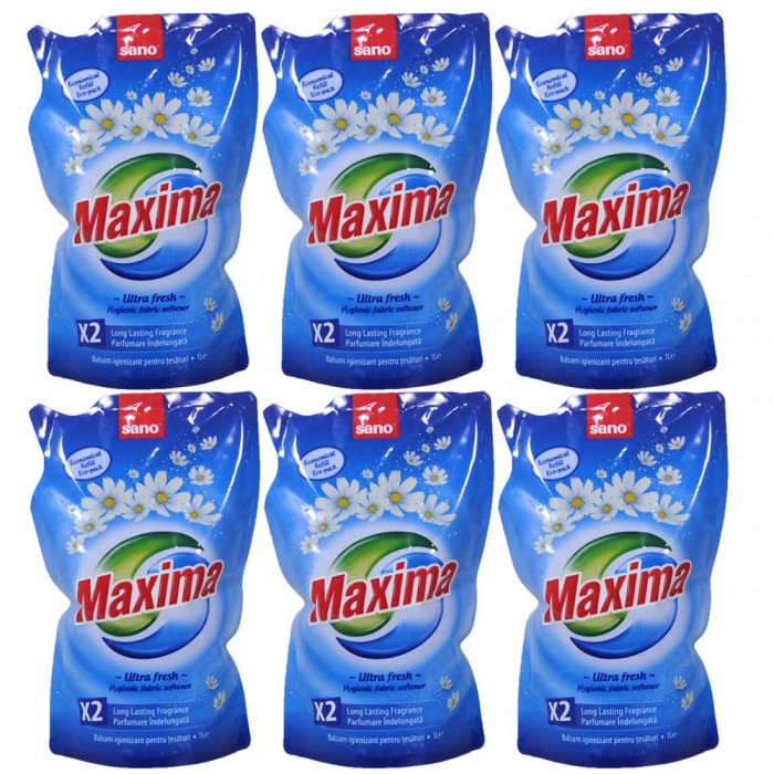 6 x Balsam de rufe Sano Maxima Ultra Fresh, 6 x 1L