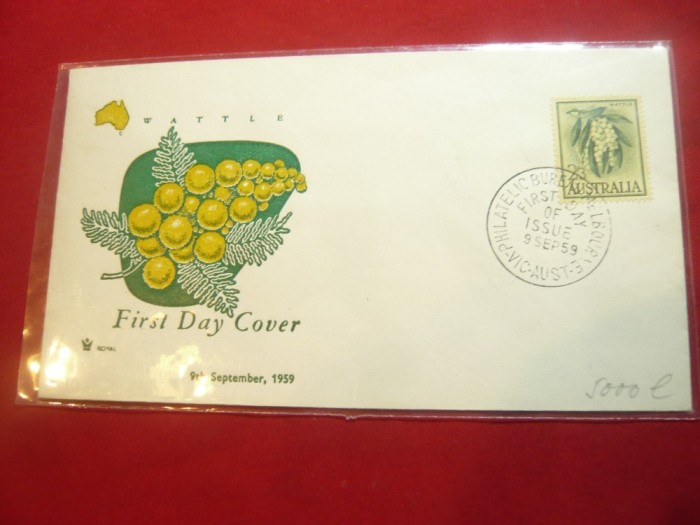 Plic FDC Australia 1959 - Mimosa