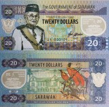 F RARR : SARAWAK , MALAEZIA = FANTASY NOTE = 20 DOLARI 2017, VAR B - UNC/POLIMER