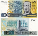 BRAZILIA 100 cruzados 1987 UNC!!!