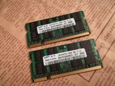 Kit memorii RAM laptop 4Gb DDR2(2x2Gb) 800Mhz Samsung sodimm Dual Channel foto