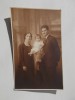 FOTOGRAFIE VECHE de familie din perioada interbelica , atelier E. POPP, Romania 1900 - 1950, Sepia