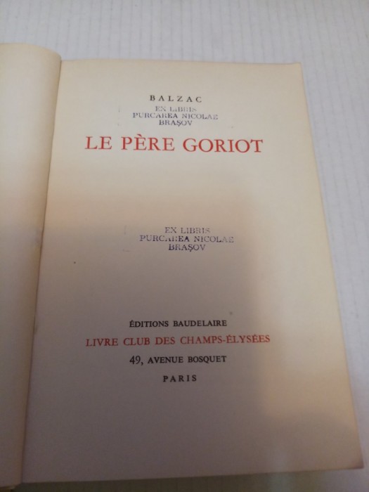 Le Pere Goriot - Balzac