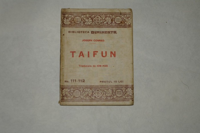 Taifun - Joseph Conrad - Editura Adevarul S.A. - interbelica