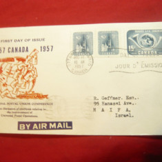 Plic FDC - Conferinta UPU 1957 Canada