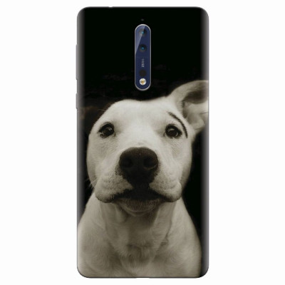 Husa silicon pentru Nokia 8, Funny Dog foto