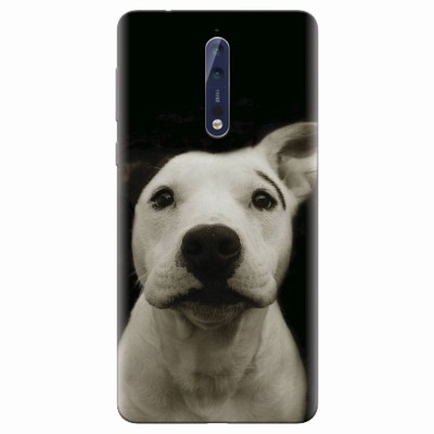 Husa silicon pentru Nokia 8, Funny Dog foto