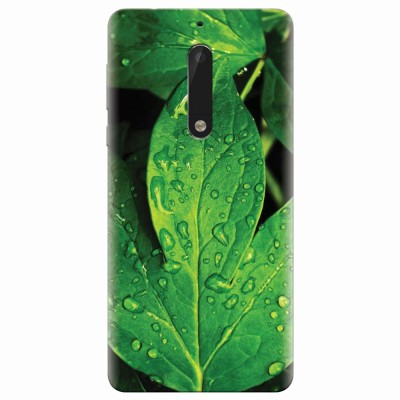 Husa silicon pentru Nokia 5, Leaves And Dew foto