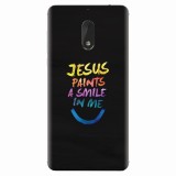 Husa silicon pentru Nokia 6, Jesus Paints A Smile In Me