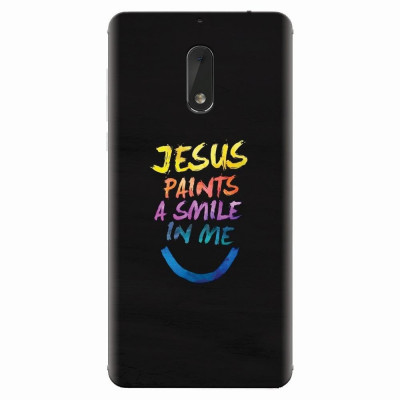 Husa silicon pentru Nokia 6, Jesus Paints A Smile In Me foto