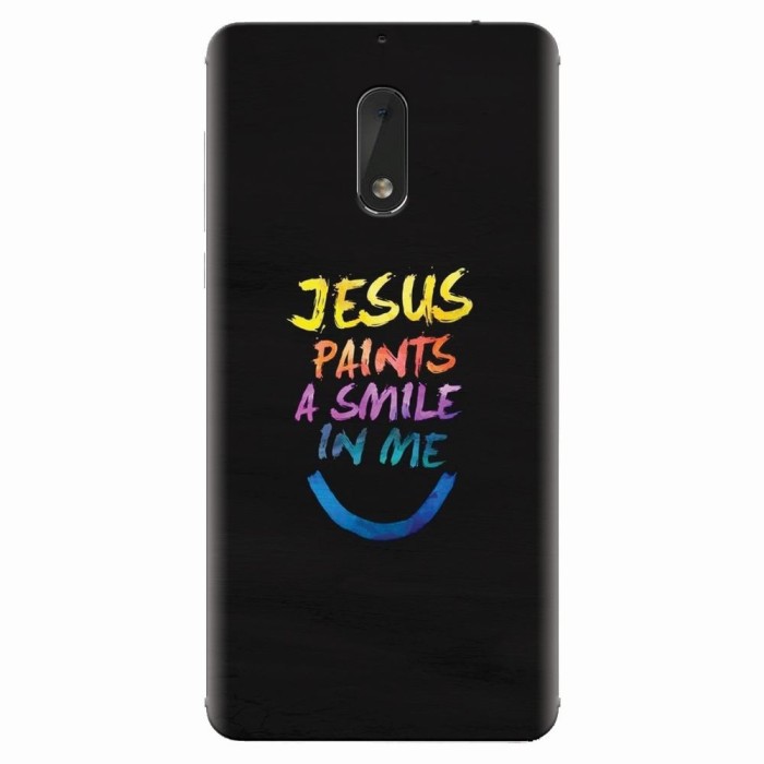 Husa silicon pentru Nokia 6, Jesus Paints A Smile In Me