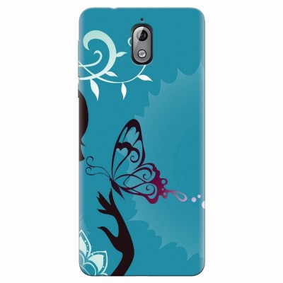 Husa silicon pentru Nokia 3.1, Blue Butterfly foto
