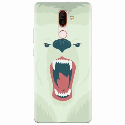 Husa silicon pentru Nokia 7 Plus, Fierce Polar Bear Winter foto