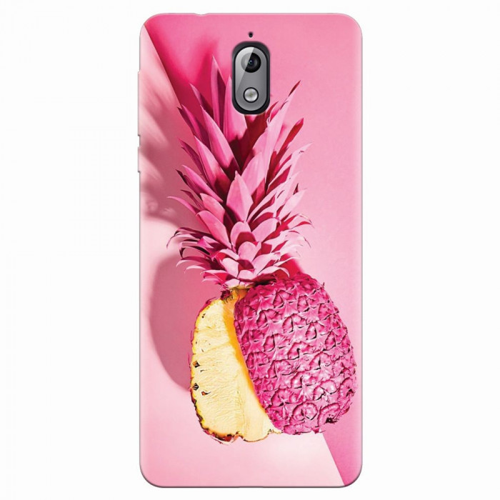 Husa silicon pentru Nokia 3.1, Pink Pineapple
